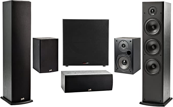 Polk 5.1 Channel 4K 3D A/V Surround Sound Multimedia Home Theater