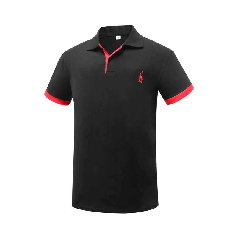 Europe size Summer Short Sleeve Solid Polo Shirt