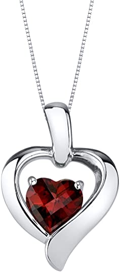 Sterling Silver Heart in Heart Pendant Necklace