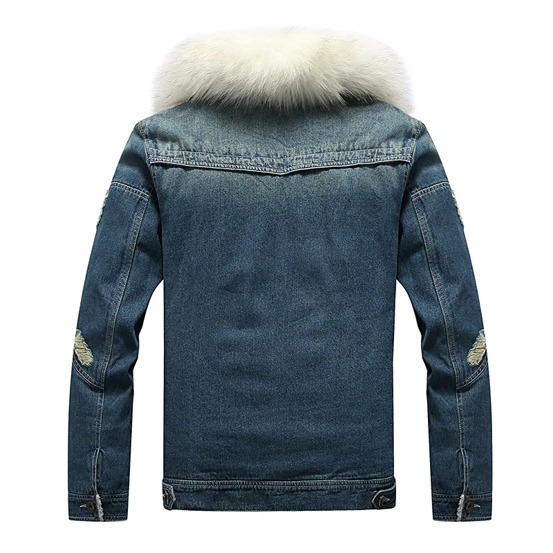 HENCHIRY New Men's Winter Jean Jacket
