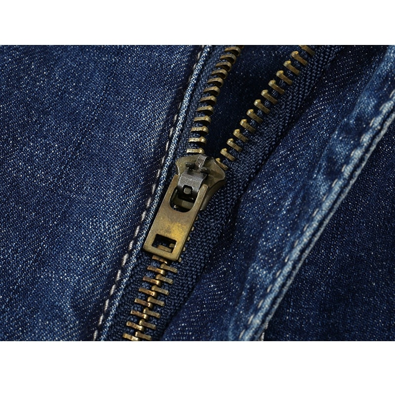 KSTUN Men's Jeans Classic Direct Stretch Dark Blue Business Casual Denim Pants