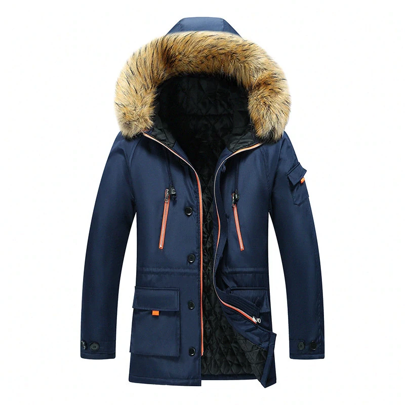 Hot Mens Parka Coats Men Winter Warm Hooded