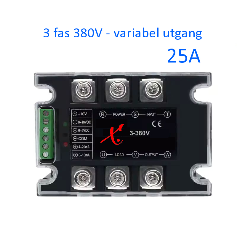 SSR 380VAC m/Regulert utgang 25-200A