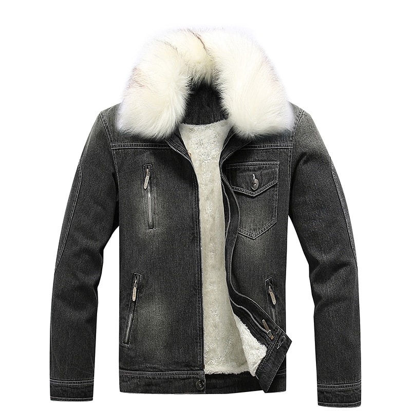 HENCHIRY New Men's Winter Jean Jacket